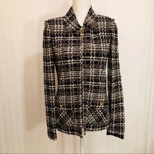 St. John Collection by Marie Gray Deep Purple, Gold & White Jacket